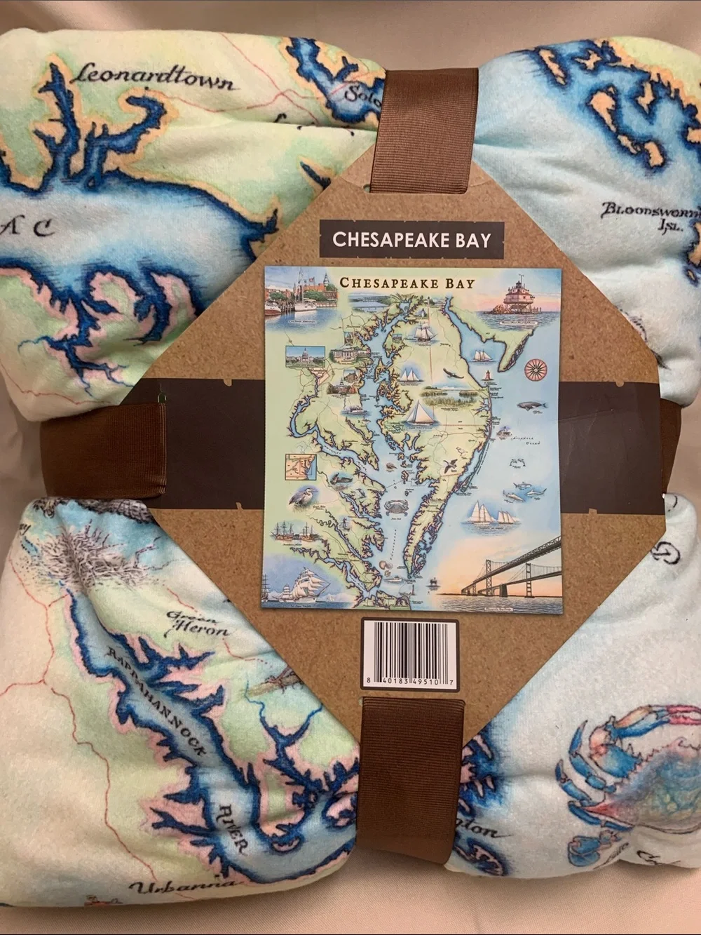 NWT Xplorer Maps XLarge 58” x 50” Fleece Blanket - Map Art Throw